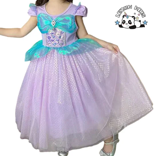 LEZONKIDS - Best New Product of 2024 short sleeve sweet mermaids frocks princess dress for girls